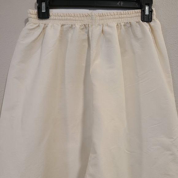 Chelsea Mak White Ivory Silk Shantung Elastic Waist Pants - Picture 2 of 7